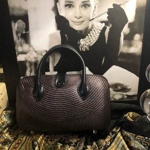 Le Sac Wicker Woven Hand Purse Classic